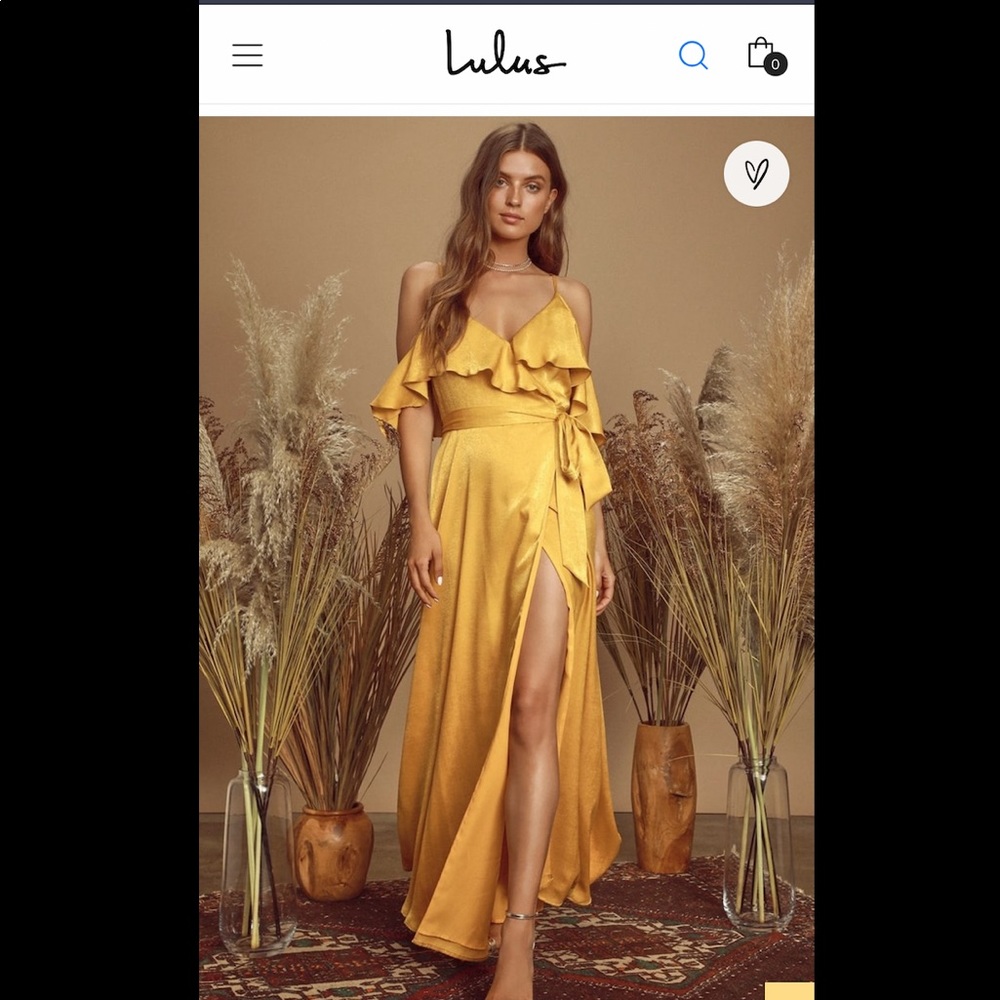 BRAND NEW Yellow lulus Maxi Dress